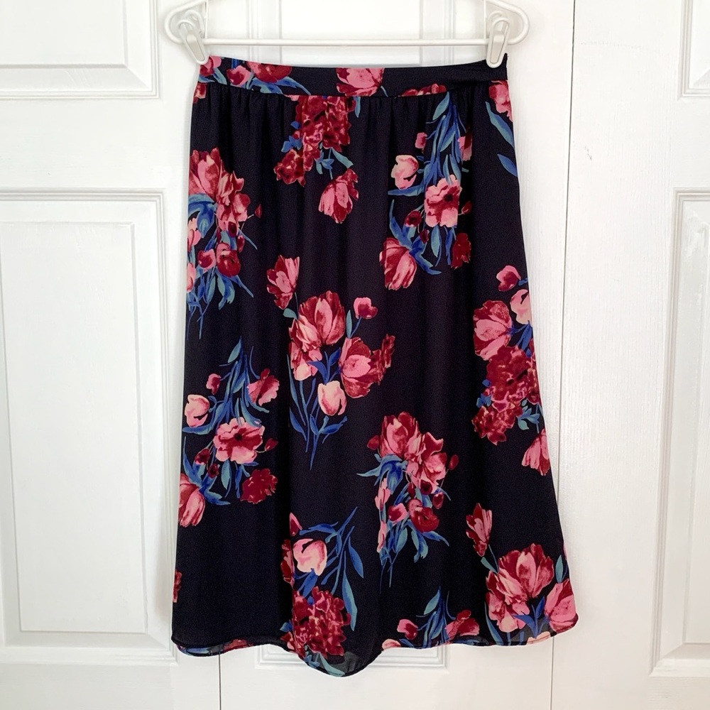 MOON MEADOW Floral Midi Skirt Women’s Size Small